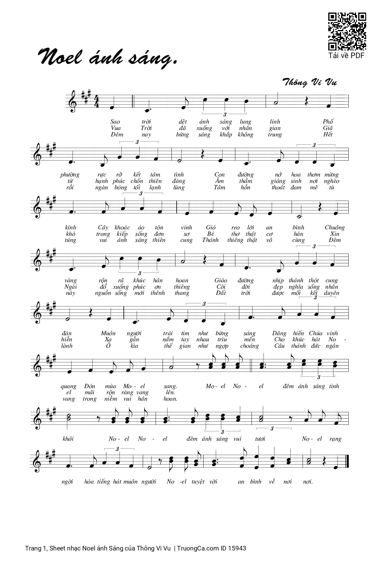 Noel ánh Sáng - Thông Vi Vu