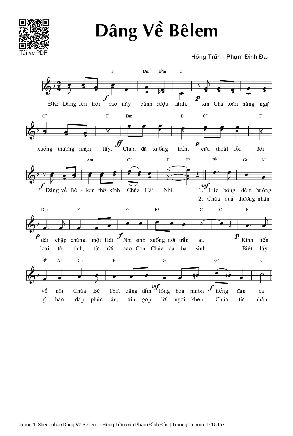 Dâng Về Bê-lem  - Hồng Trần