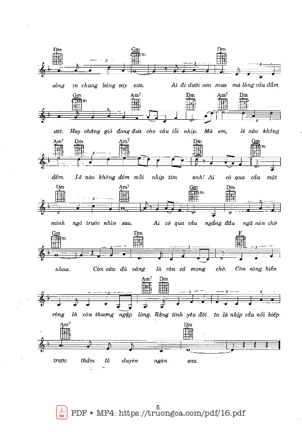 Page 2 of Sheet music PDF Ai có qua cầu - Giao Tiên