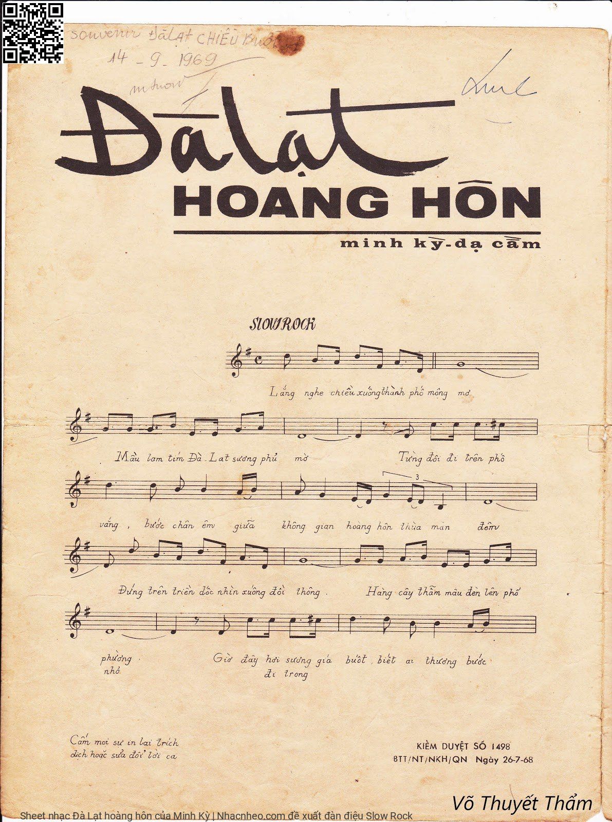 Page 2 of Sheet music PDF Đà Lạt hoàng hôn - Minh Kỳ