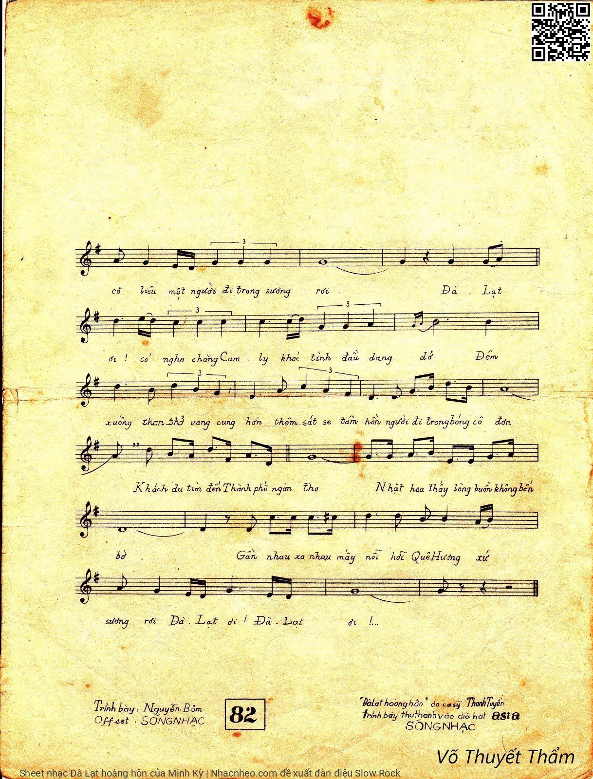 Page 3 of Sheet music PDF Đà Lạt hoàng hôn - Minh Kỳ