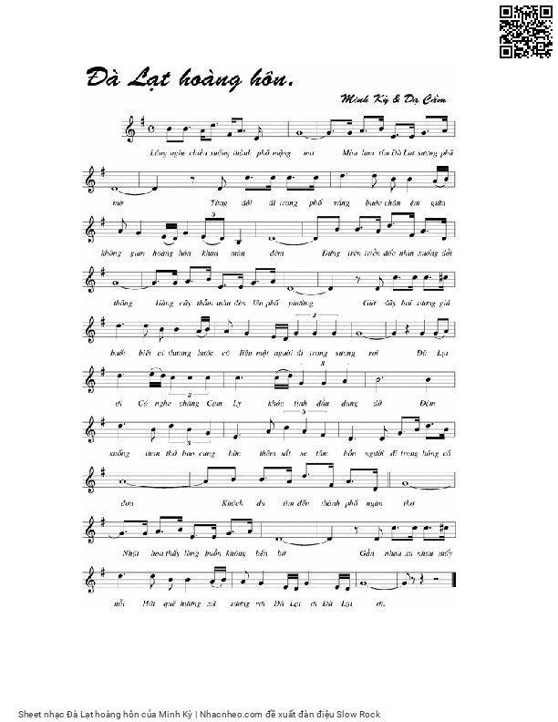 Page 5 of Sheet music PDF Đà Lạt hoàng hôn - Minh Kỳ