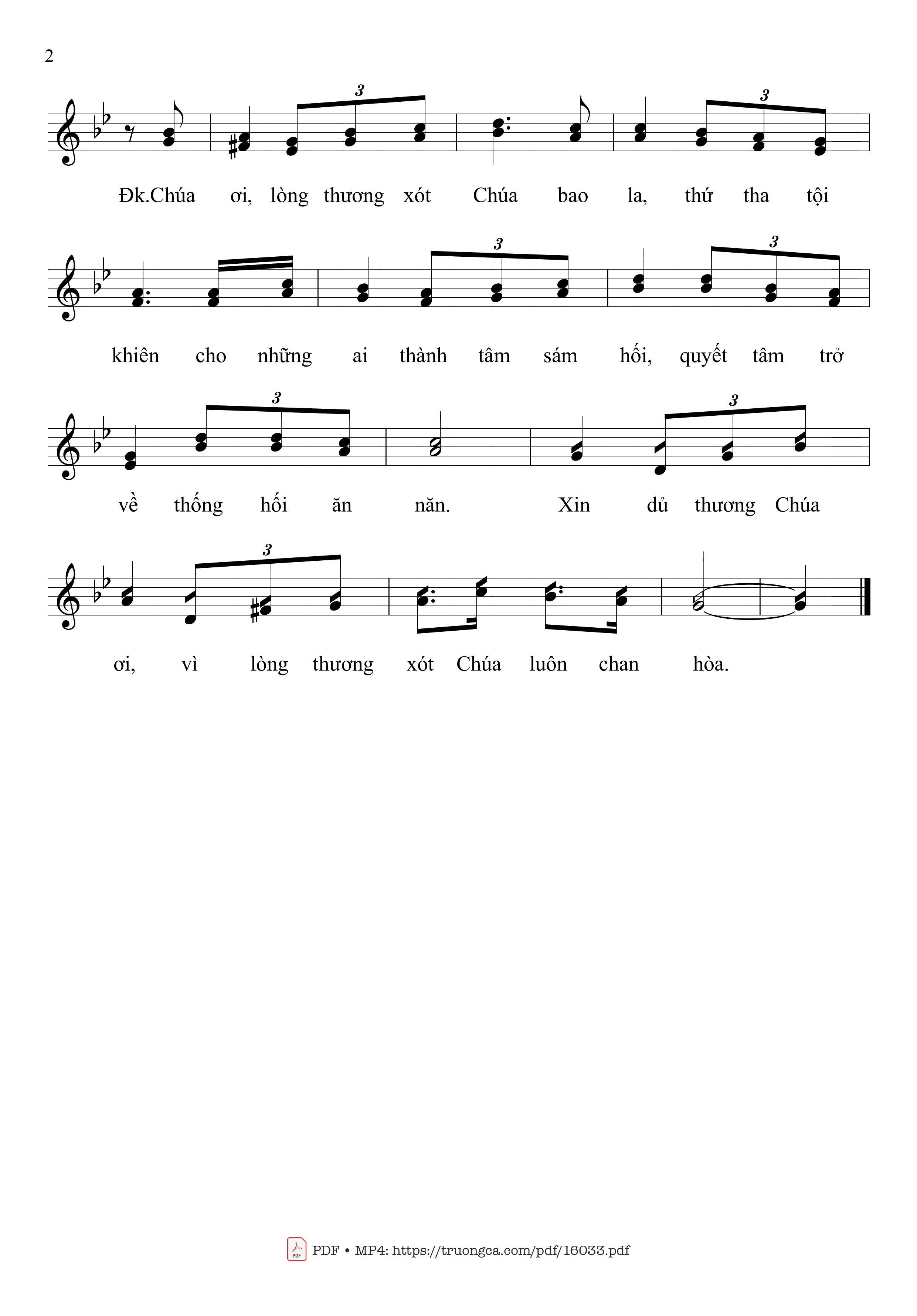 Hãy quay trở về cùng Thiên Chúa là Cha Người thương ta tình thiết tha chan hòa, Trang 2