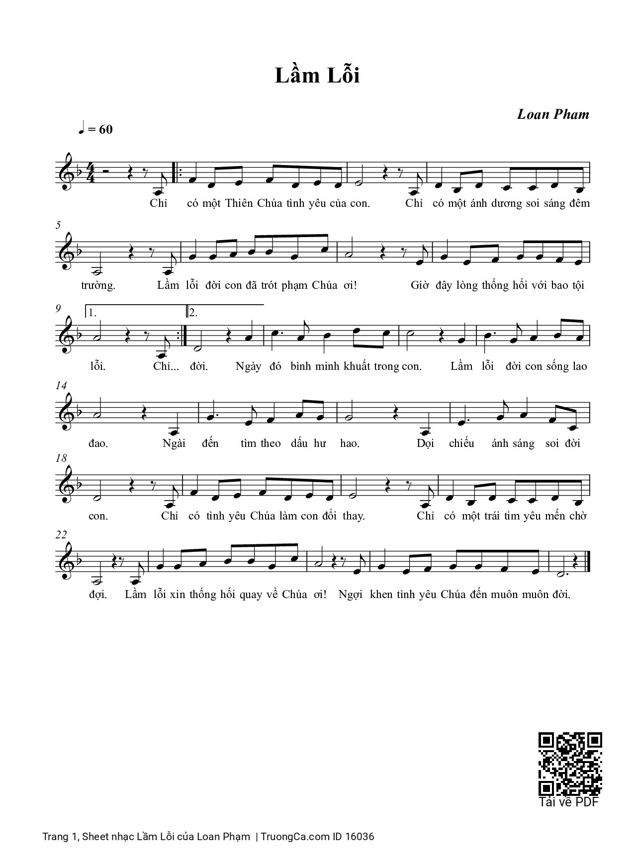 Lầm Lỗi - Loan Phạm