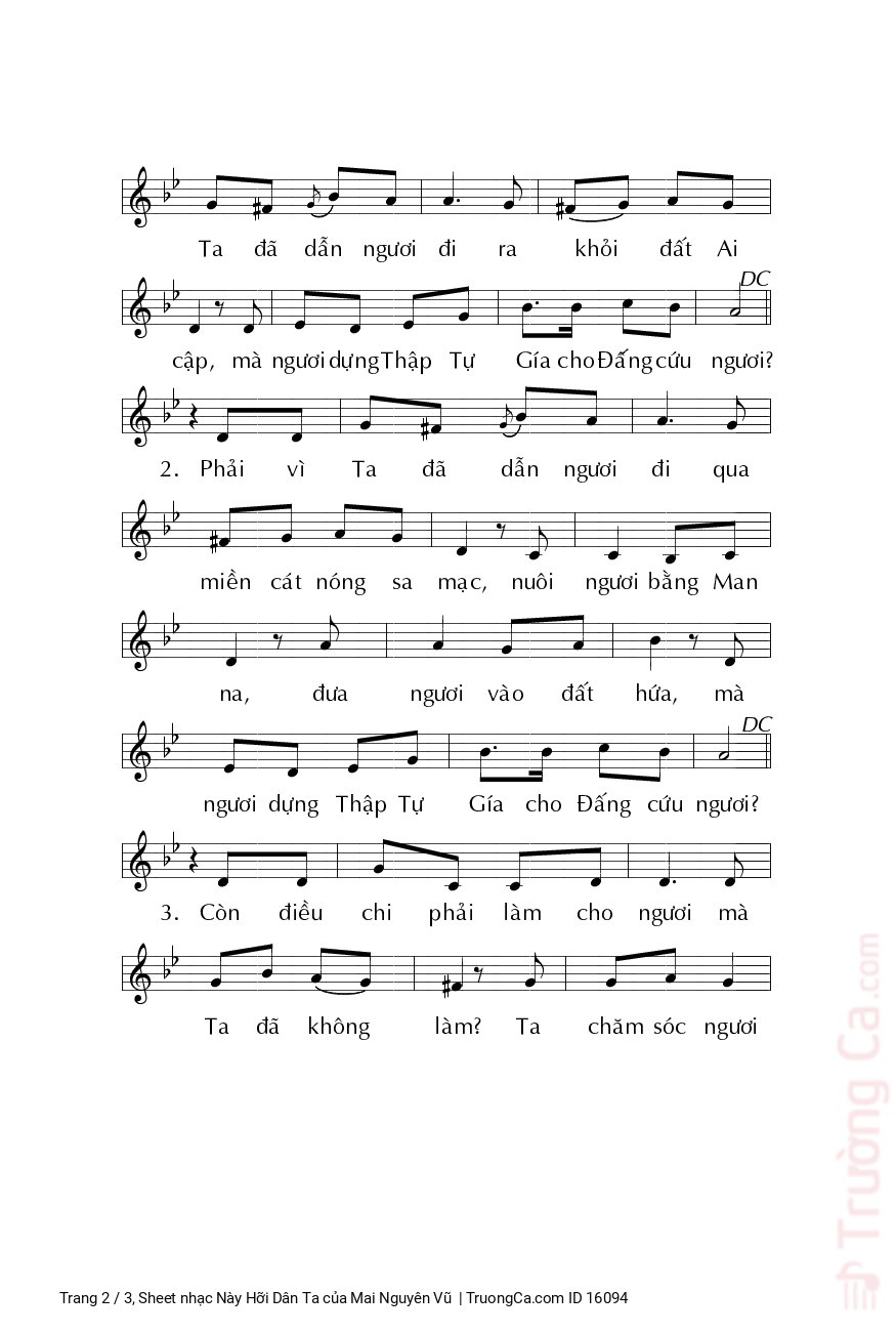 Page 2 of Sheet music PDF Này Hỡi Dân Ta - Mai Nguyên Vũ