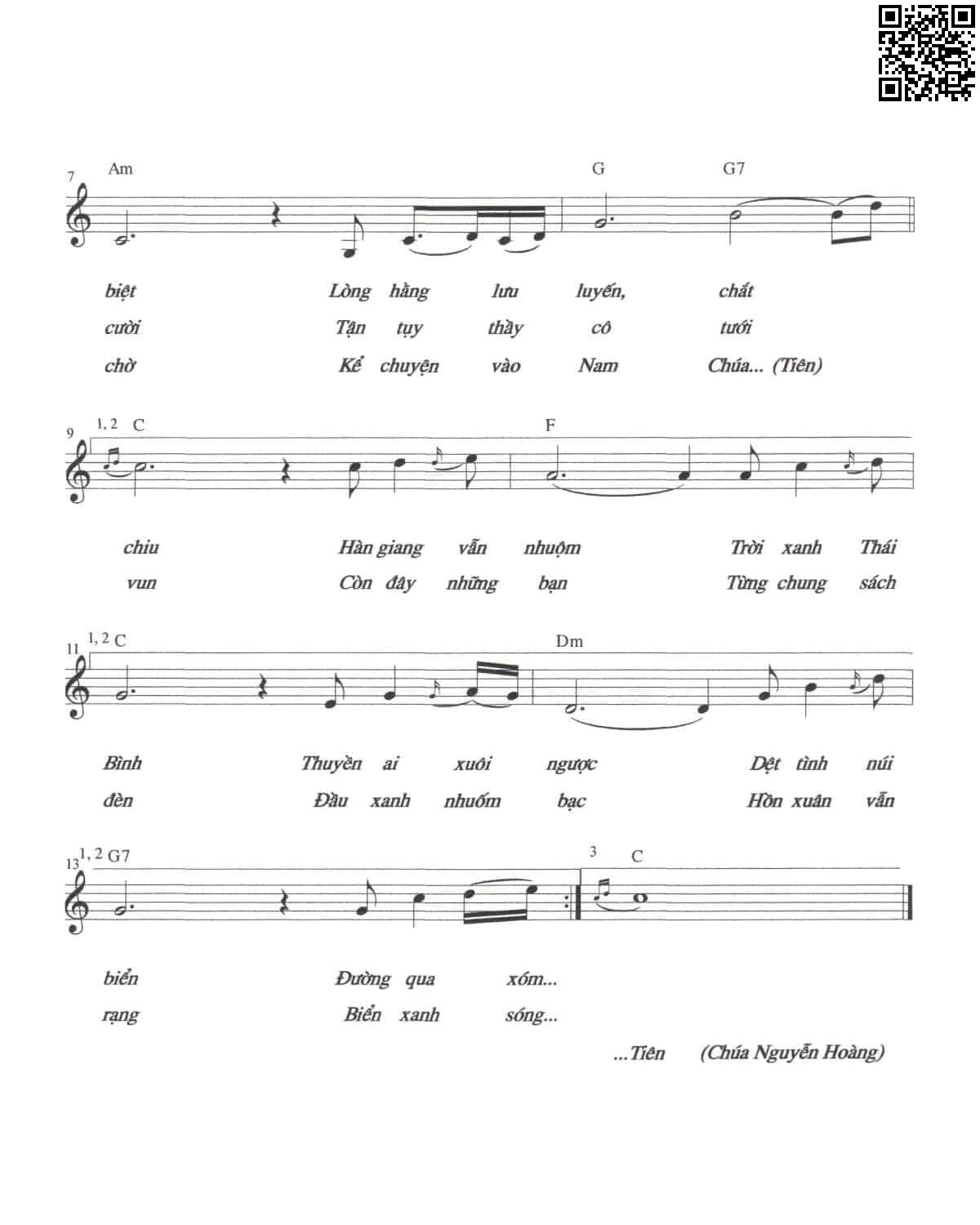 Page 2 of Sheet music PDF Đà Nẵng bến xưa - Nguyễn Trương Hà Phương