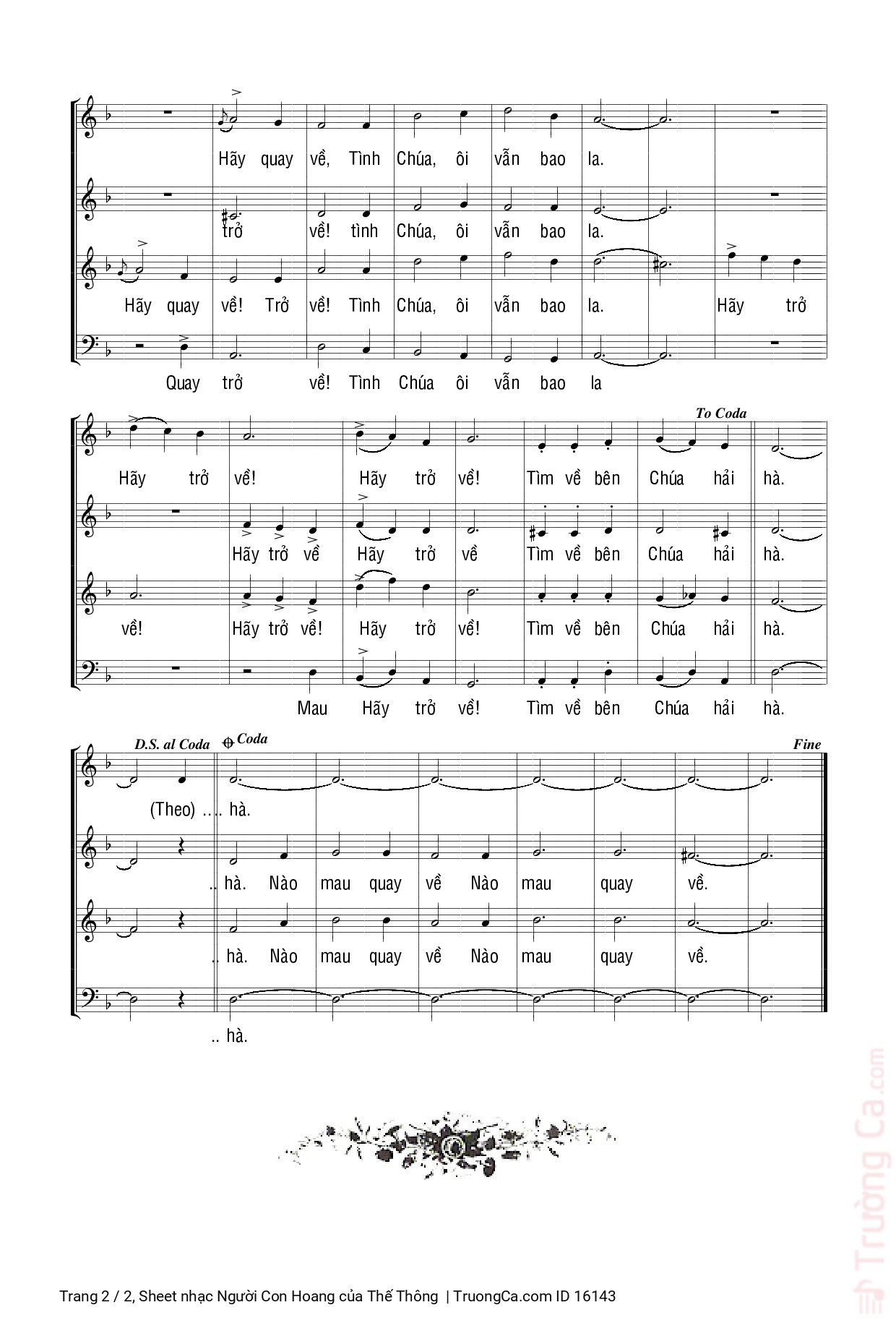 Page 2 of Sheet music PDF Người Con Hoang - Thế Thông