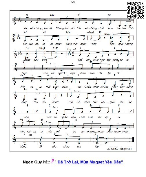 Page 2 of Sheet music PDF Đã trở lại mùa Muguet yêu dấu - Lại Quốc Hùng