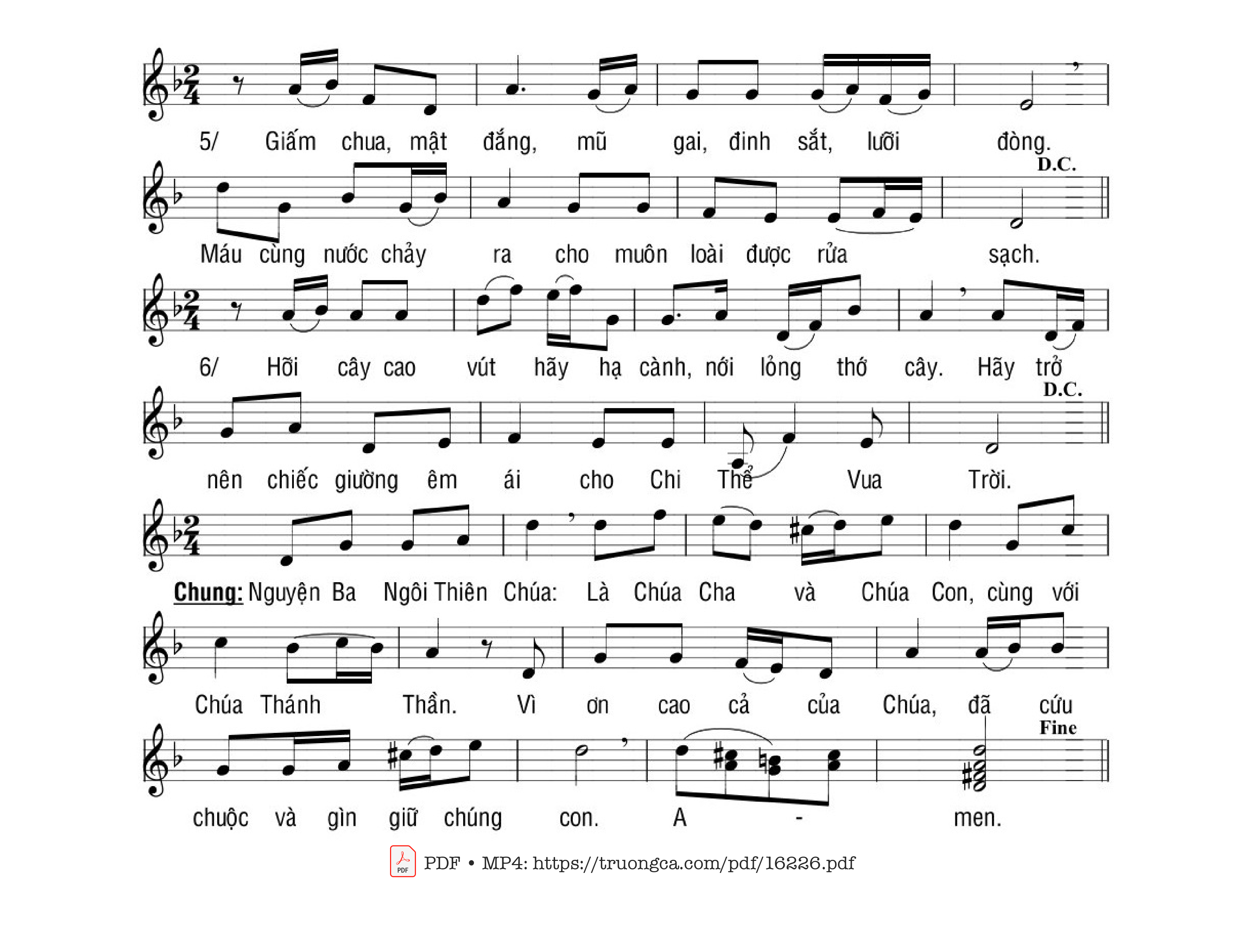 Page 2 of Sheet music PDF Thánh Giá Trung Tín - Hương Vĩnh