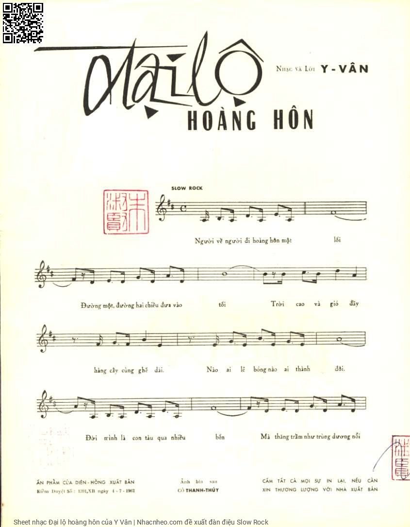 Page 2 of Sheet music PDF Đại lộ hoàng hôn - Y Vân
