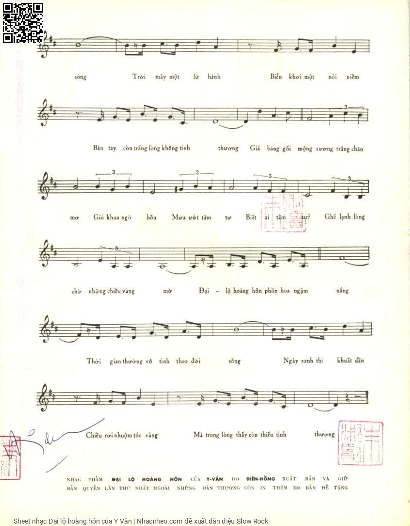 Page 3 of Sheet music PDF Đại lộ hoàng hôn - Y Vân