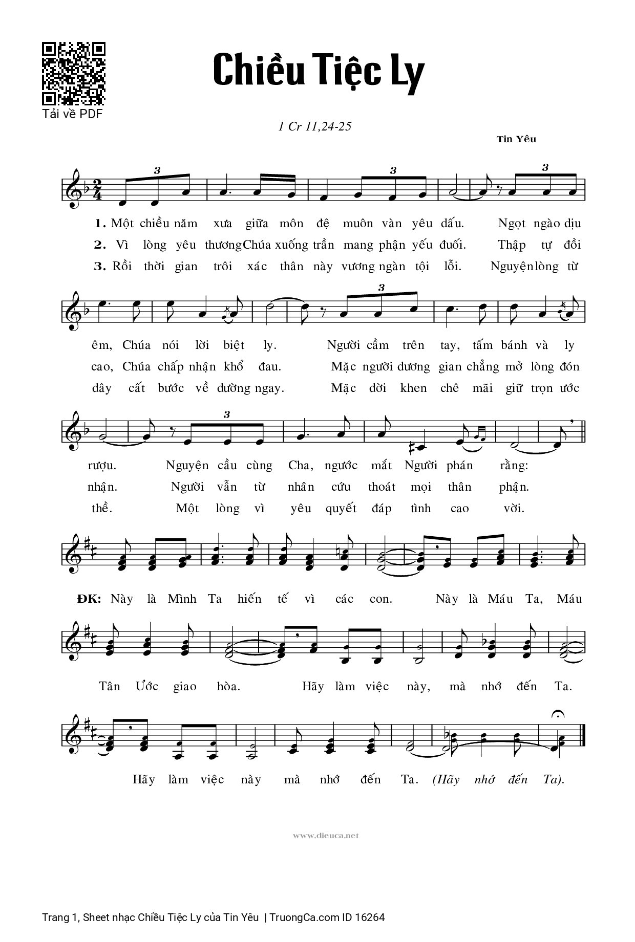 Sheet PDF of Chiều Tiệc Ly