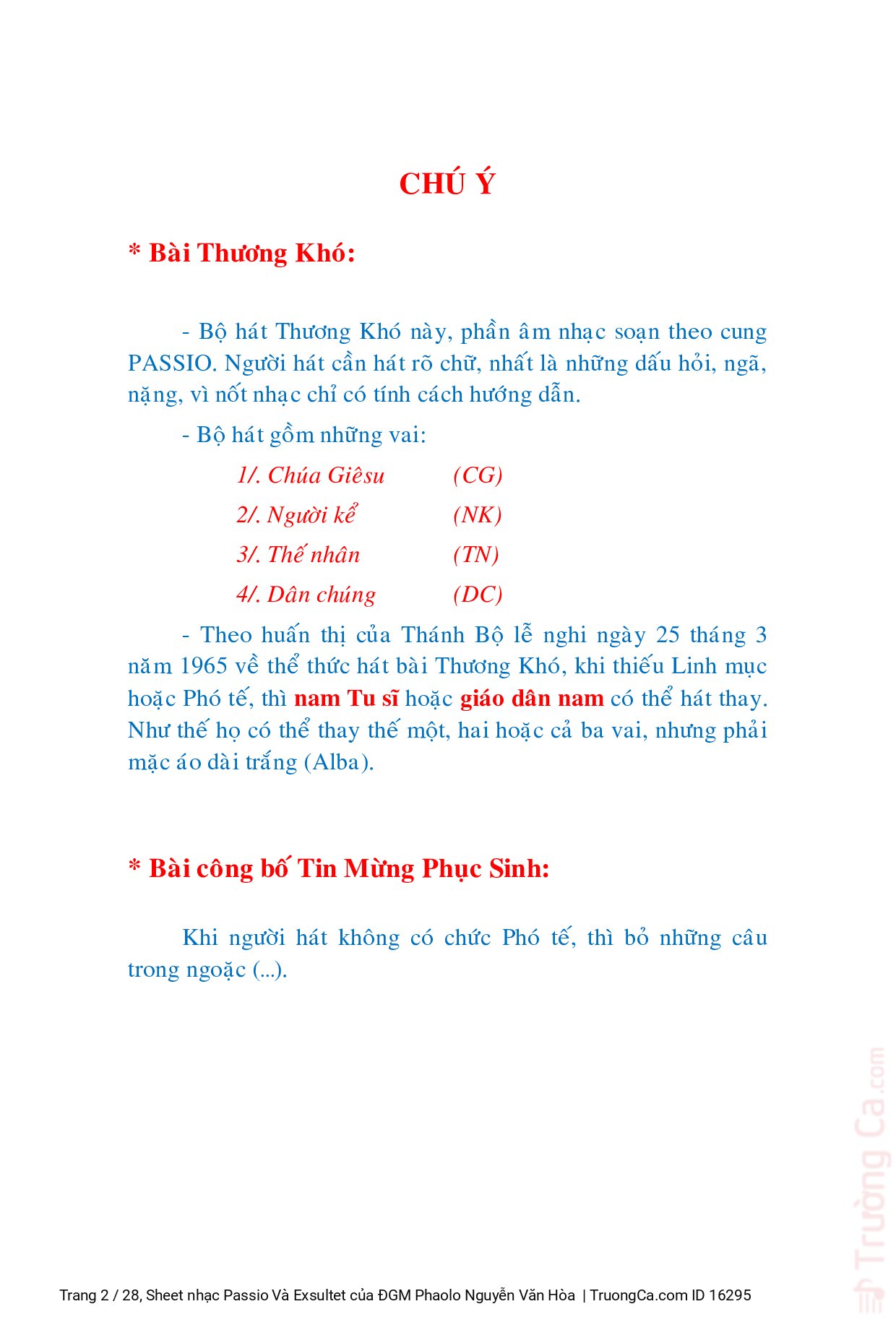 Page 2 of Sheet music PDF Passio Và Exsultet - ĐGM Phaolo Nguyễn Văn Hòa