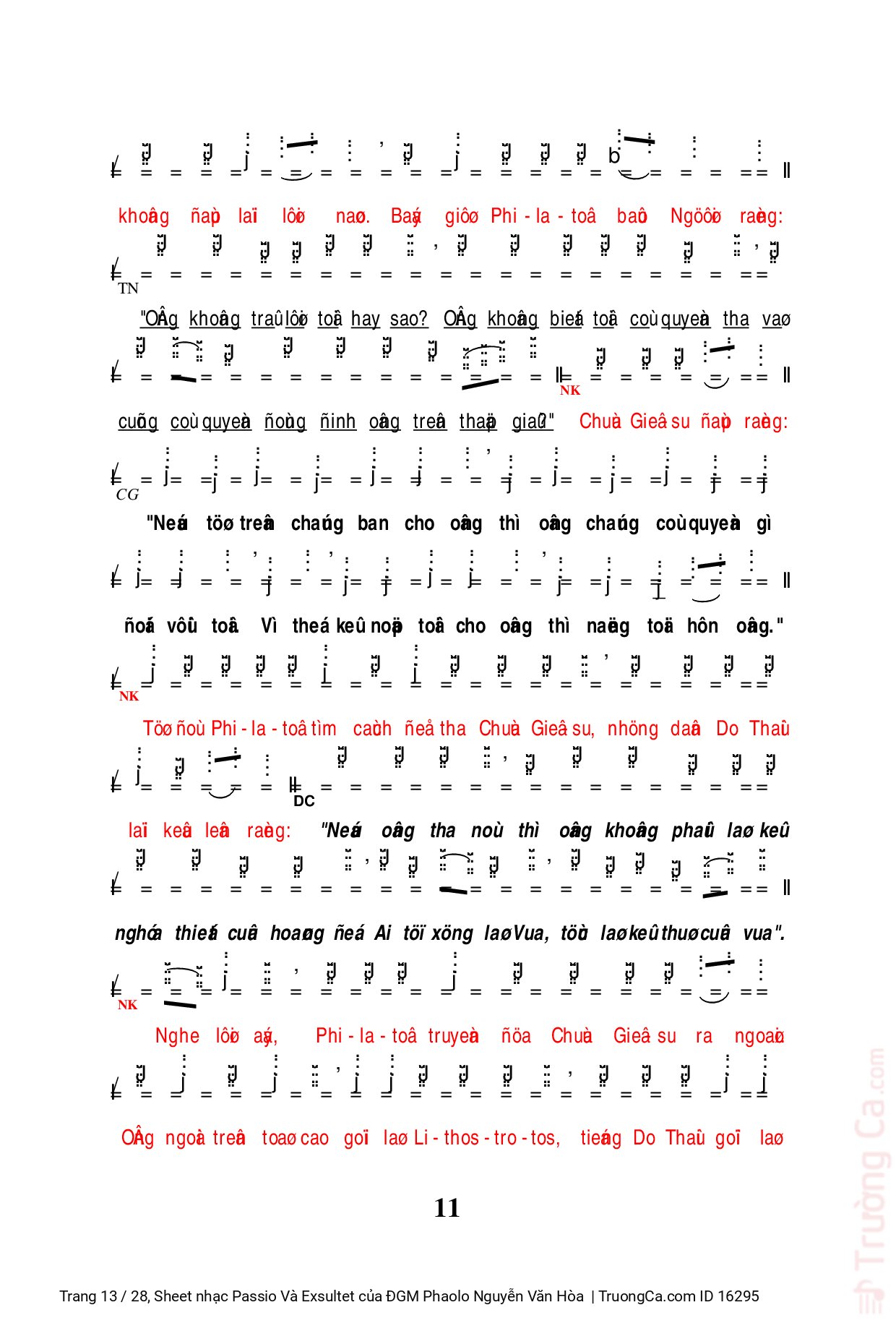 Page 13 of Sheet music PDF Passio Và Exsultet - ĐGM Phaolo Nguyễn Văn Hòa