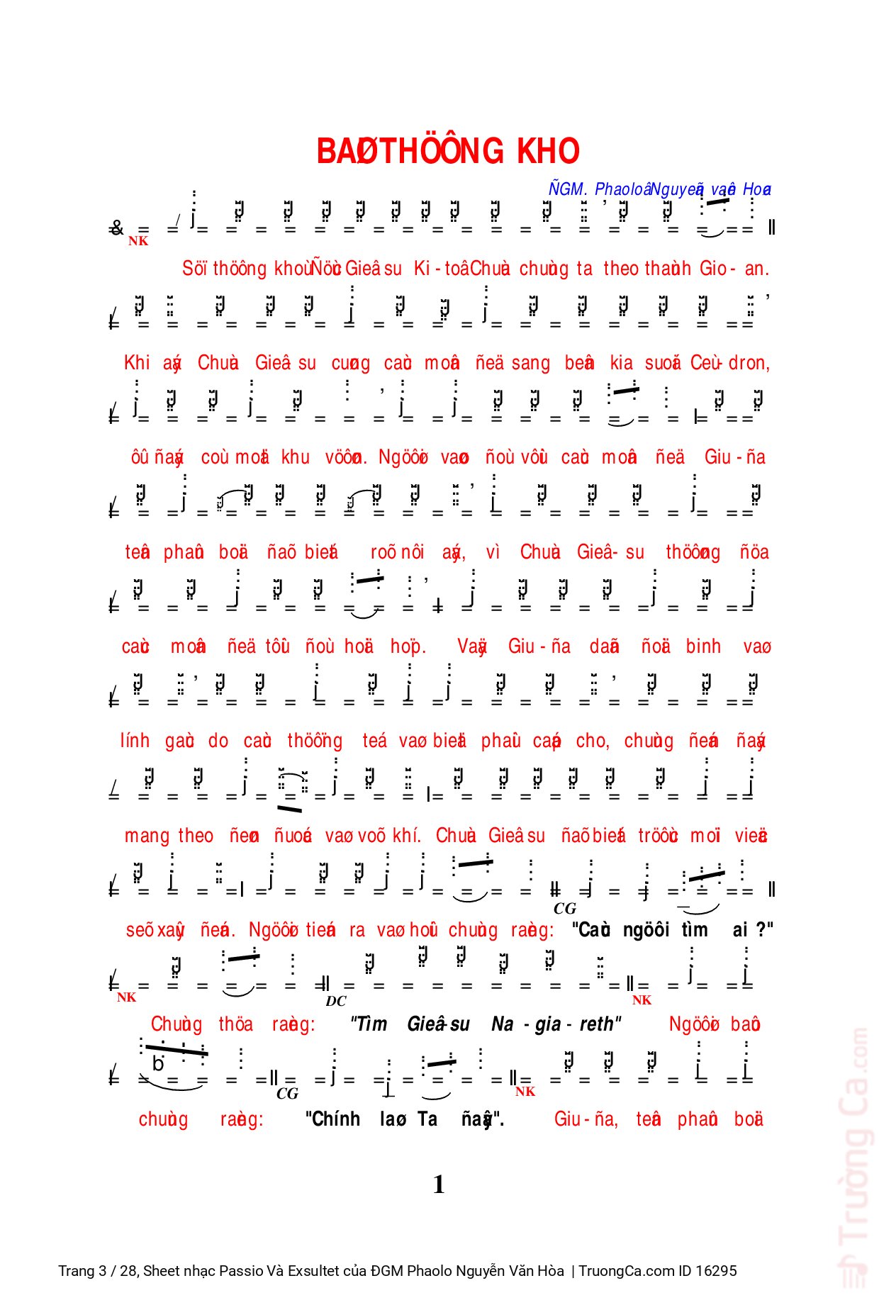 Page 3 of Sheet music PDF Passio Và Exsultet - ĐGM Phaolo Nguyễn Văn Hòa