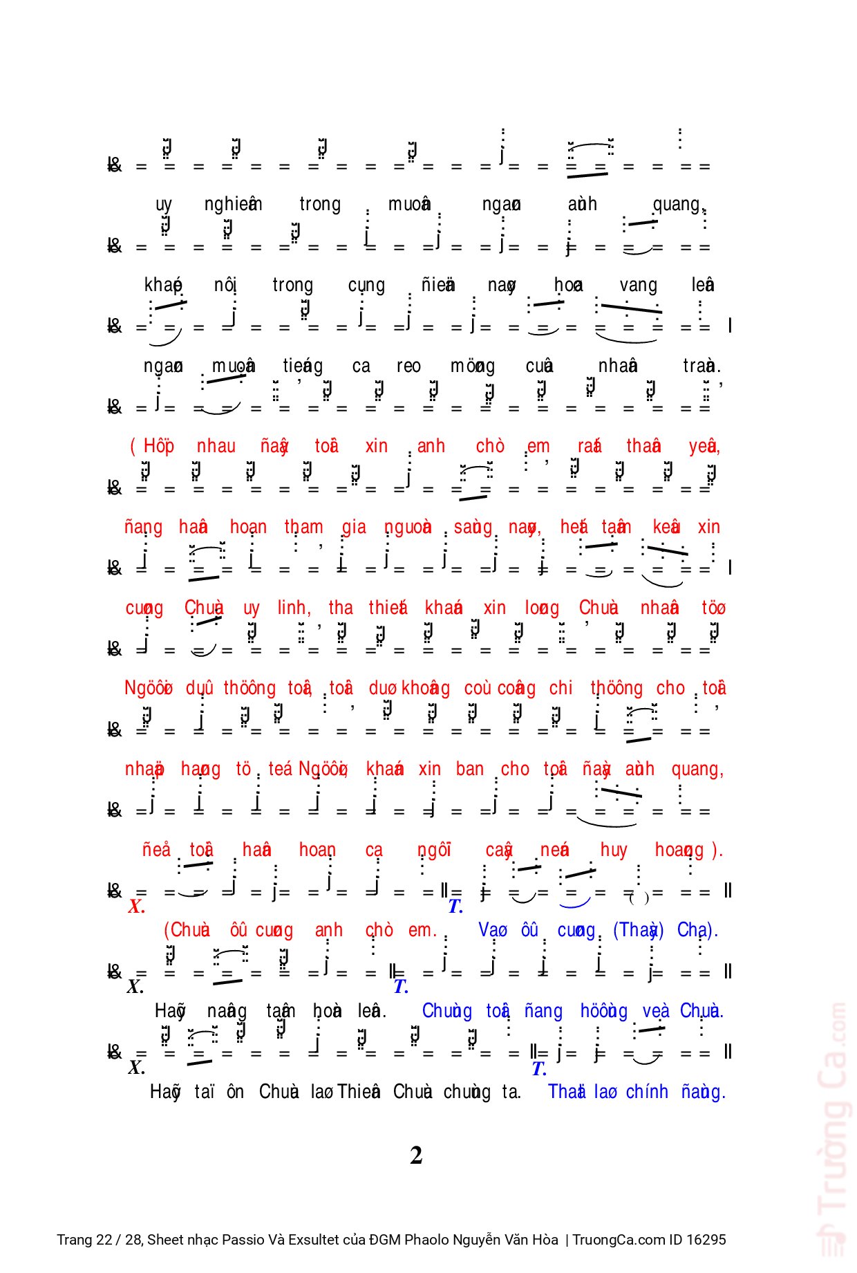 Page 22 of Sheet music PDF Passio Và Exsultet - ĐGM Phaolo Nguyễn Văn Hòa