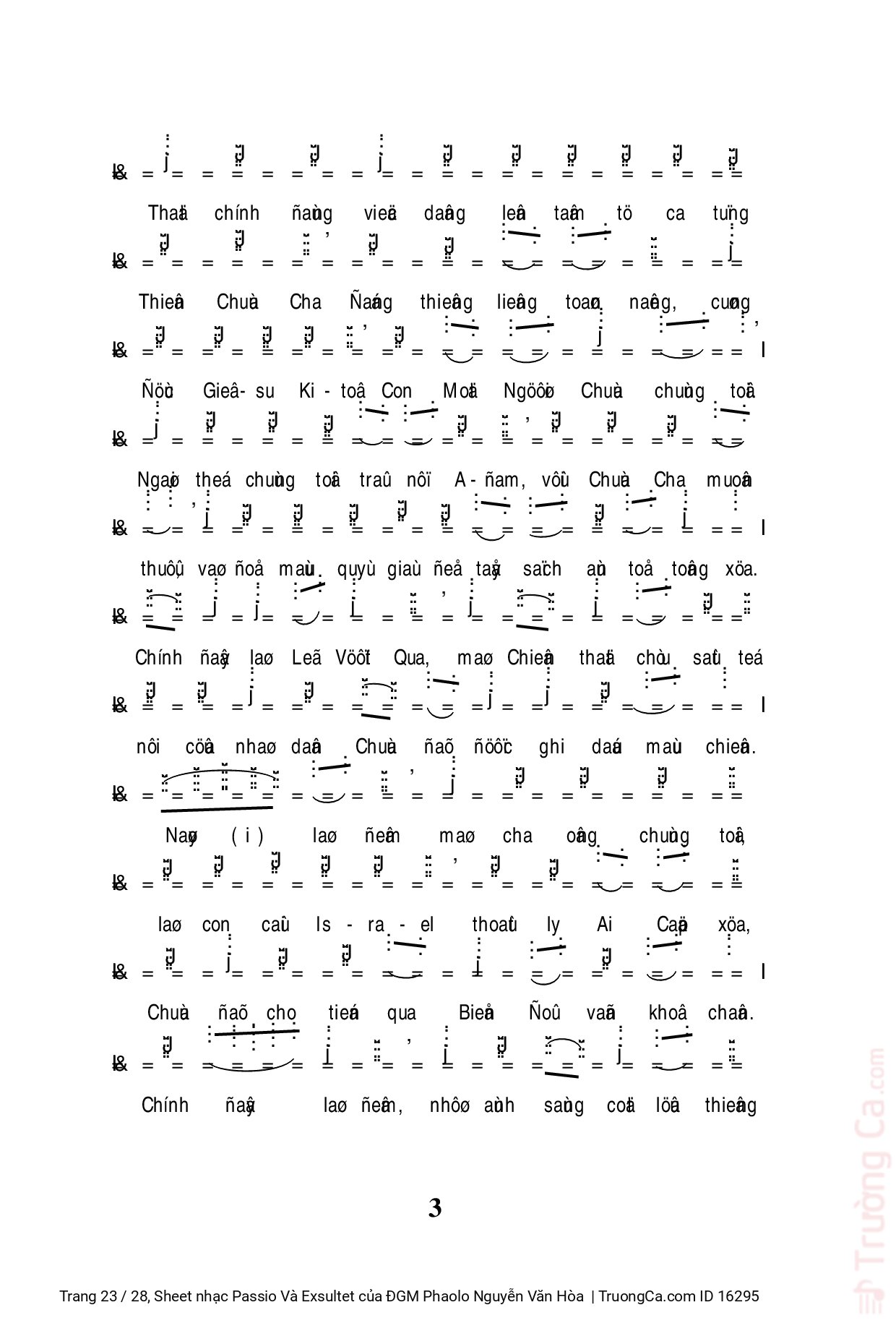 Page 23 of Sheet music PDF Passio Và Exsultet - ĐGM Phaolo Nguyễn Văn Hòa