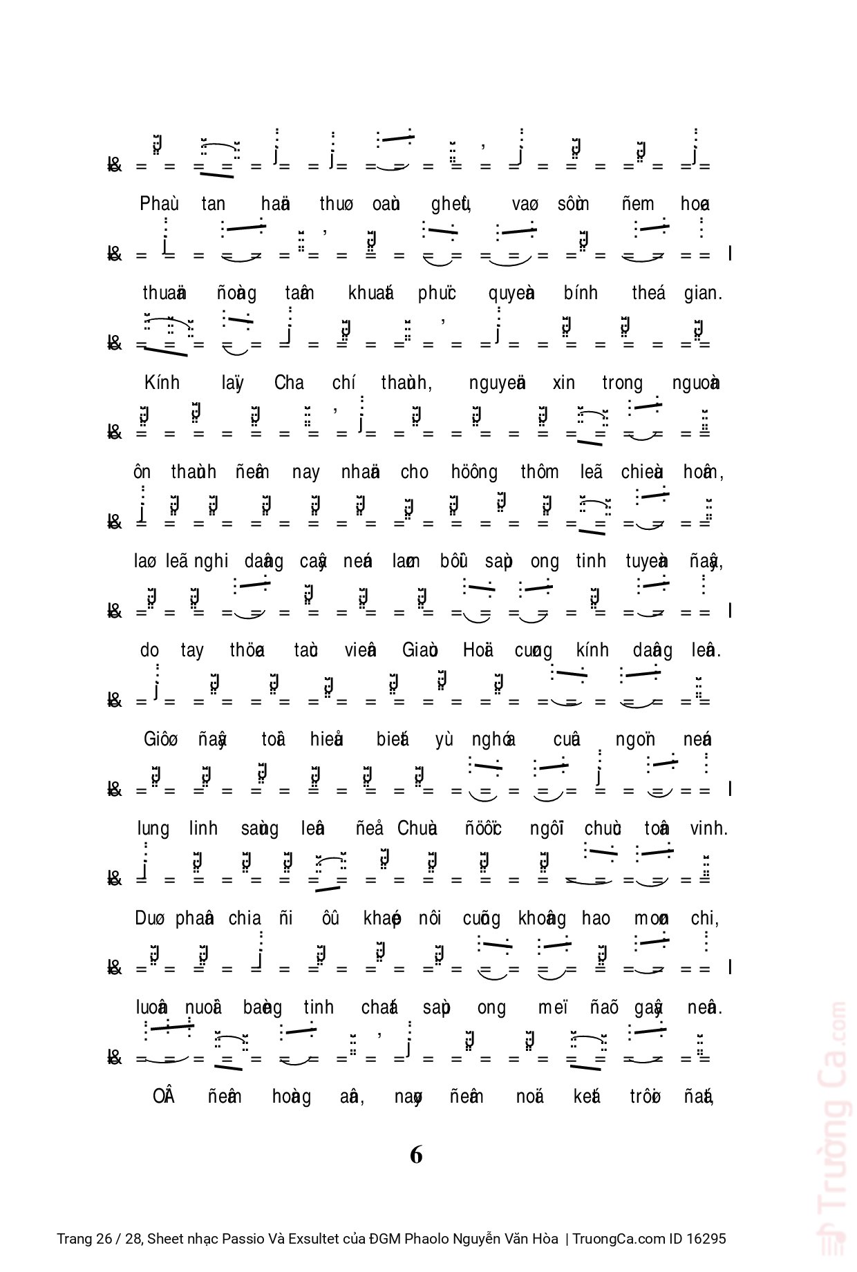 Page 26 of Sheet music PDF Passio Và Exsultet - ĐGM Phaolo Nguyễn Văn Hòa