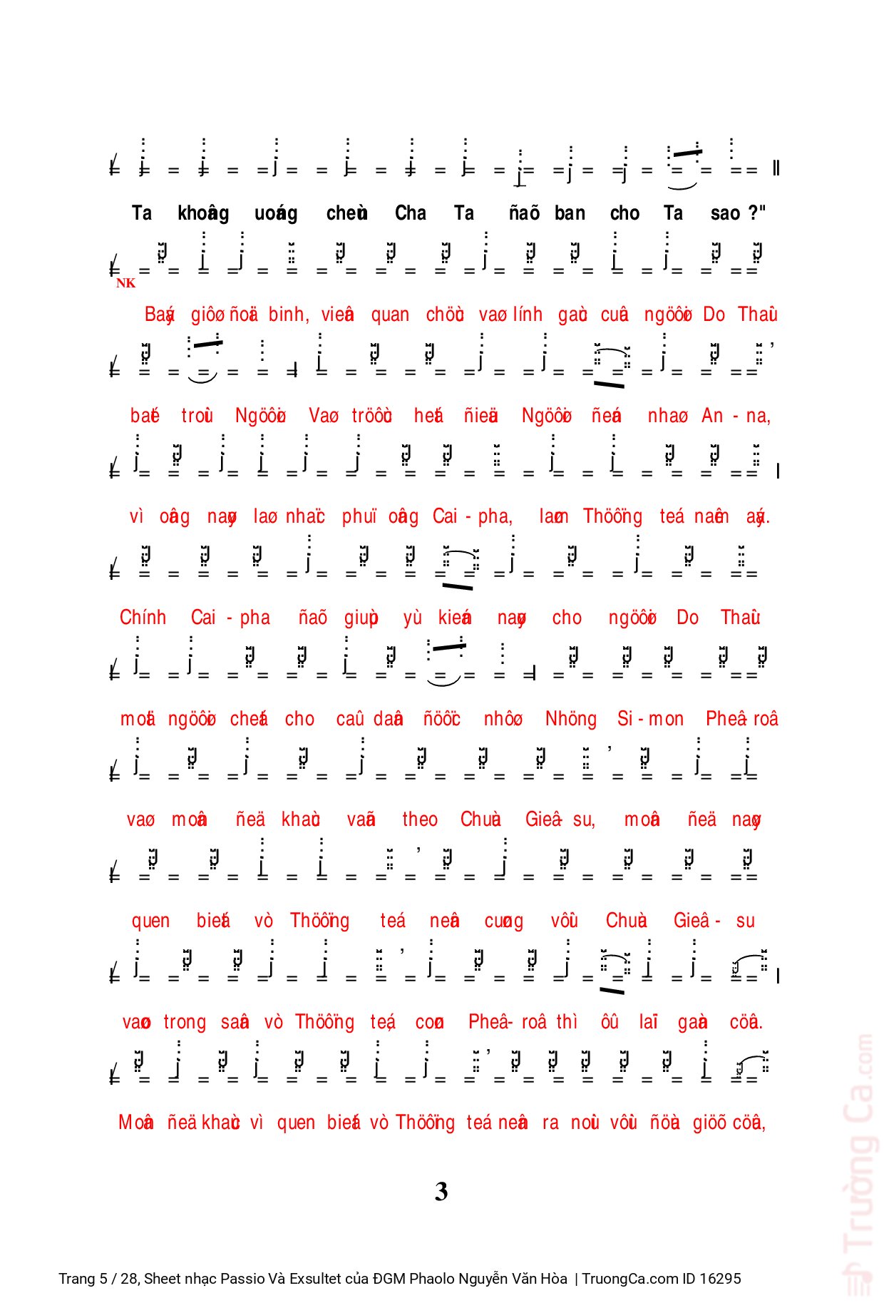 Page 5 of Sheet music PDF Passio Và Exsultet - ĐGM Phaolo Nguyễn Văn Hòa