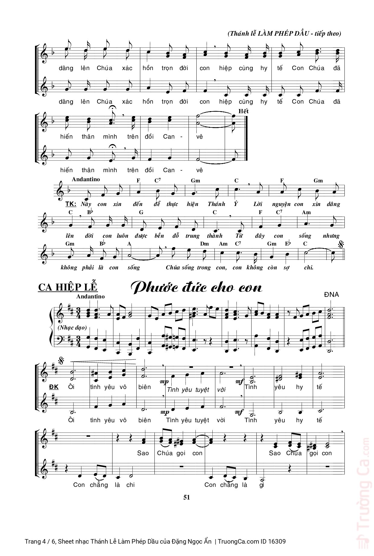 Page 4 of Sheet music PDF Thánh Lễ Làm Phép Dầu - Đặng Ngọc Ẩn