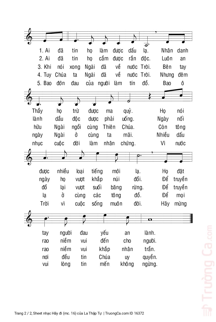 Hãy đi khắp dân thiên hạ Để loan báo Tin Vui cho mọi người, Trang 3