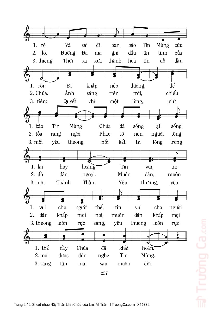 Page 2 of Sheet music PDF Nầy Thần Linh Chúa - Lm. Mi Trầm