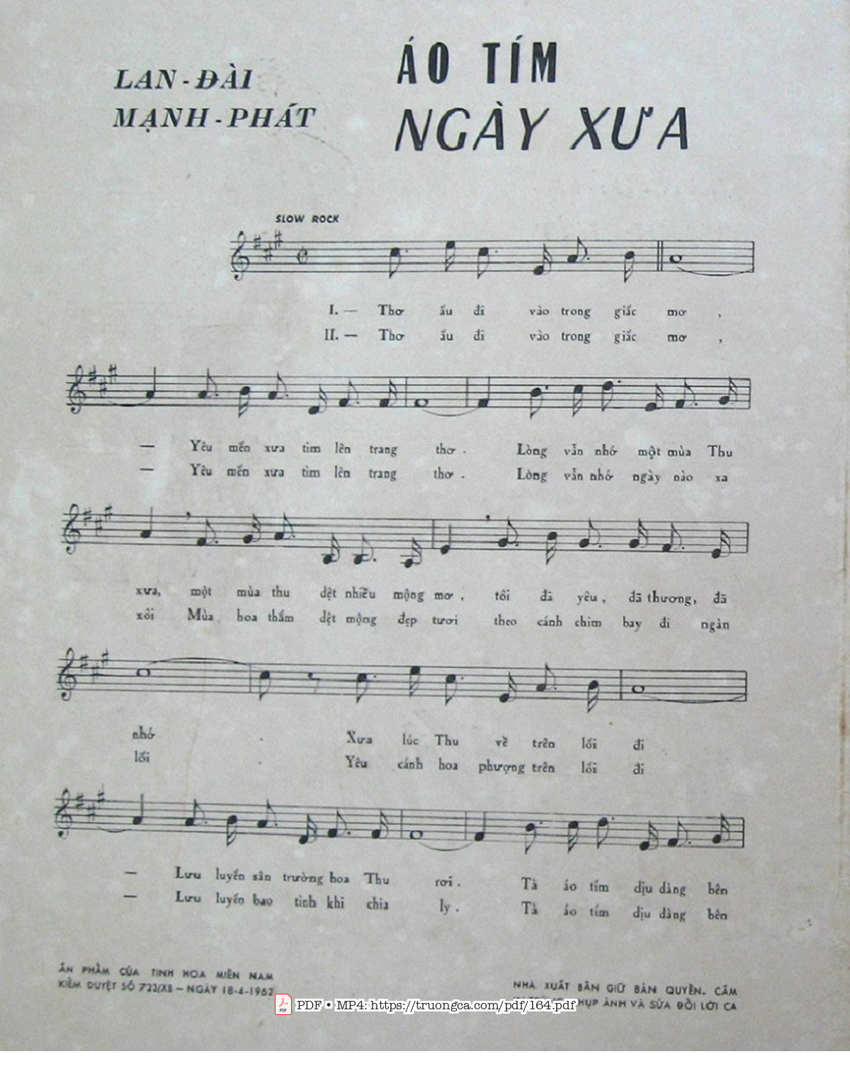 Page 2 of Sheet music PDF Áo tím ngày xưa - Mạnh Phát