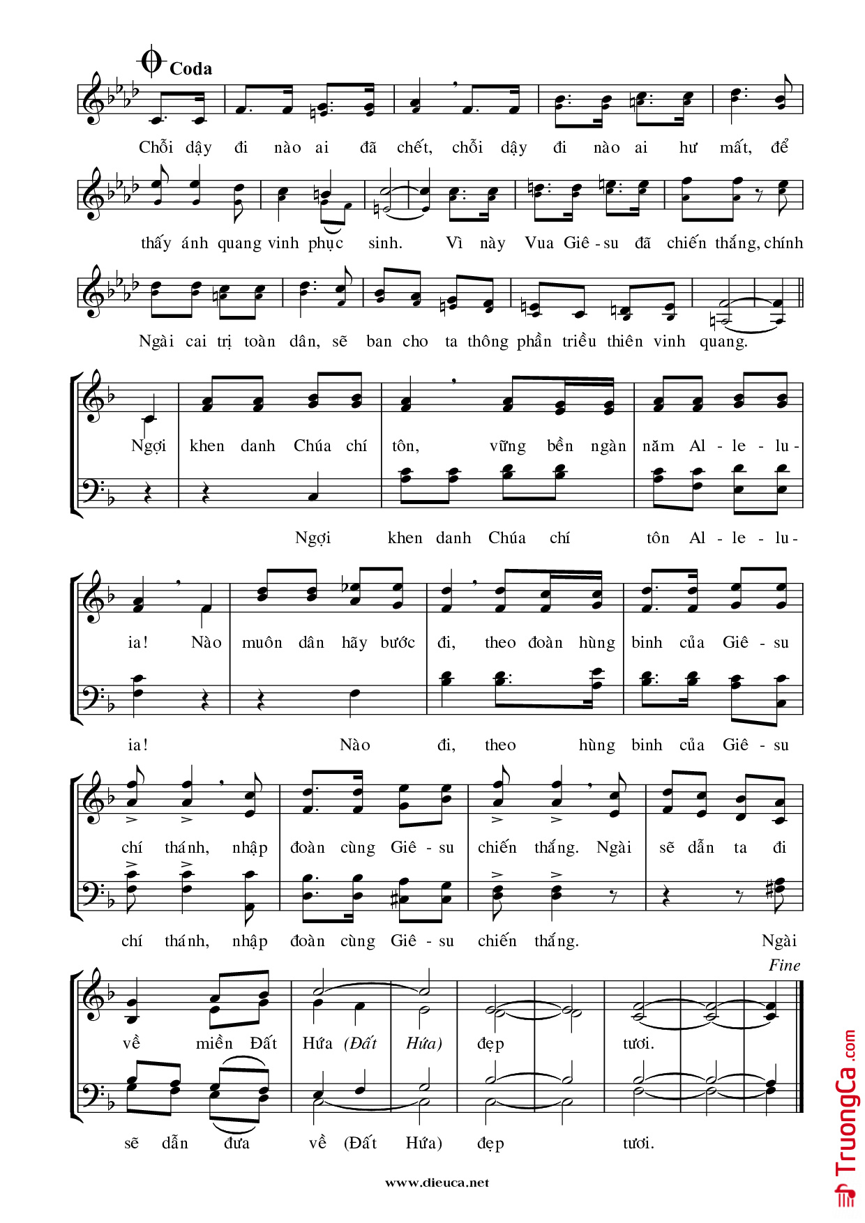 Page 3 of Sheet music PDF Trổi Vang Lên Alleluia - Phùng Minh Mẫn