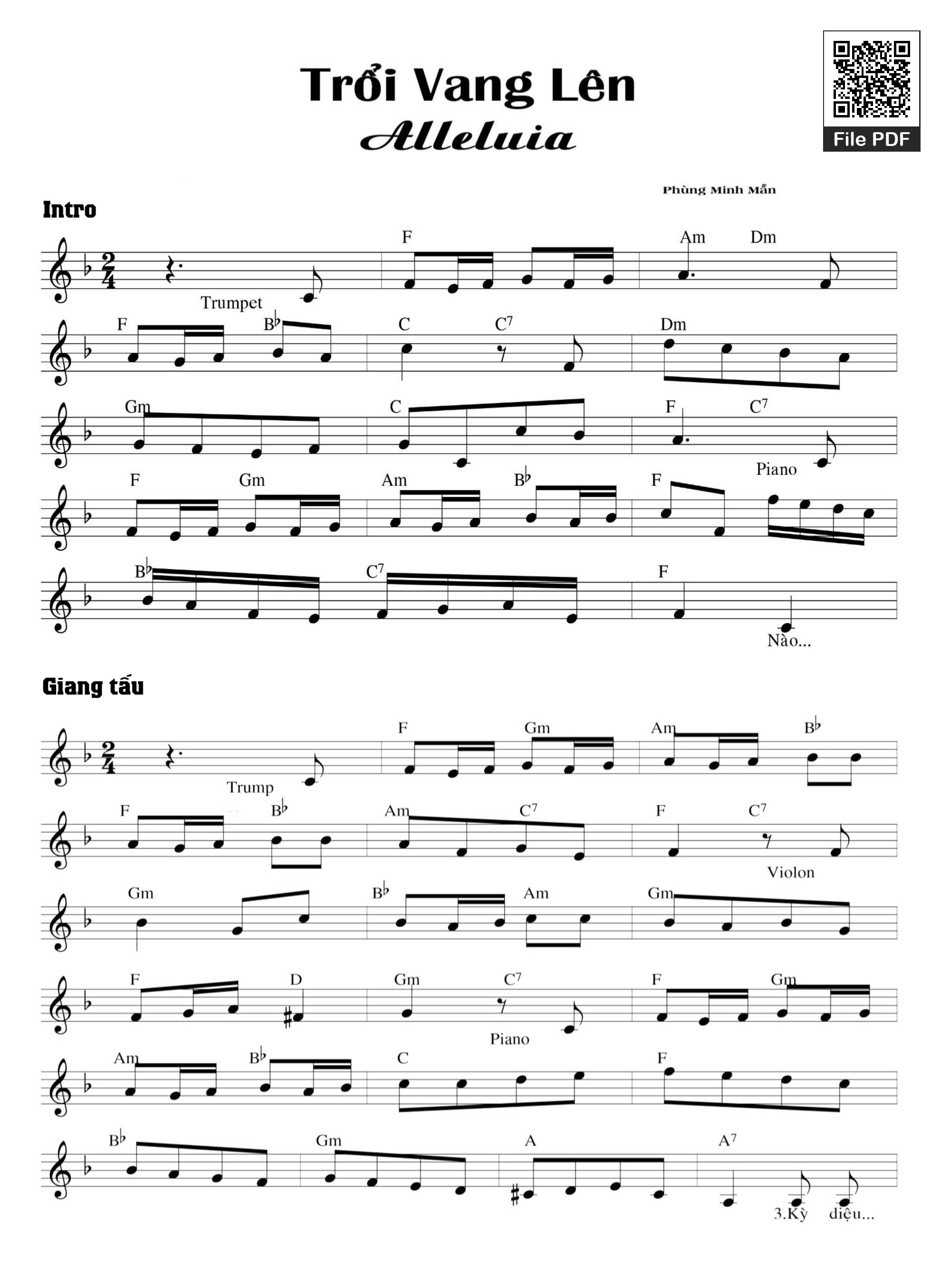 Page 4 of Sheet music PDF Trổi Vang Lên Alleluia - Phùng Minh Mẫn
