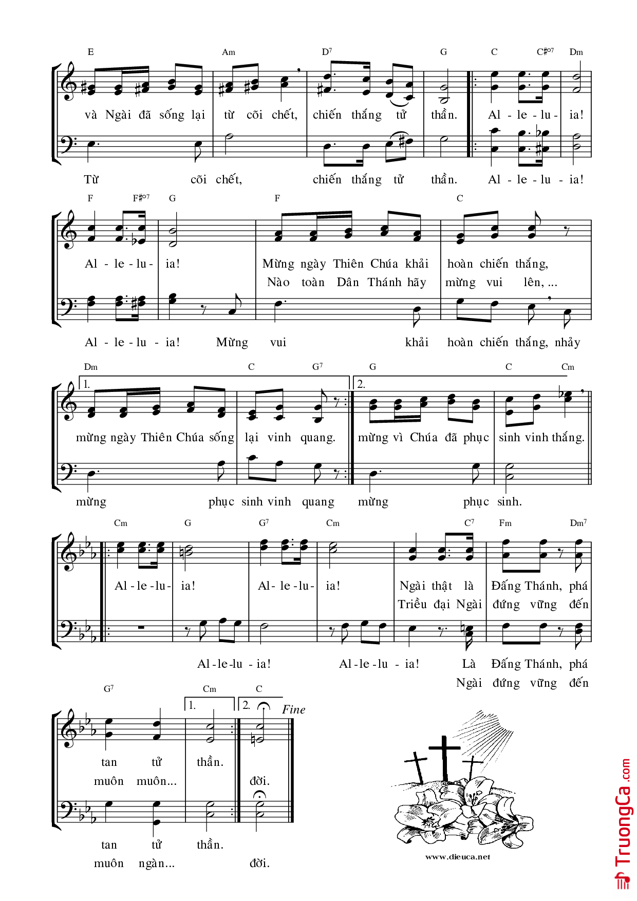 Page 2 of Sheet music PDF Khải Hoàn Ca Alleluia - Phùng Minh Mẫn
