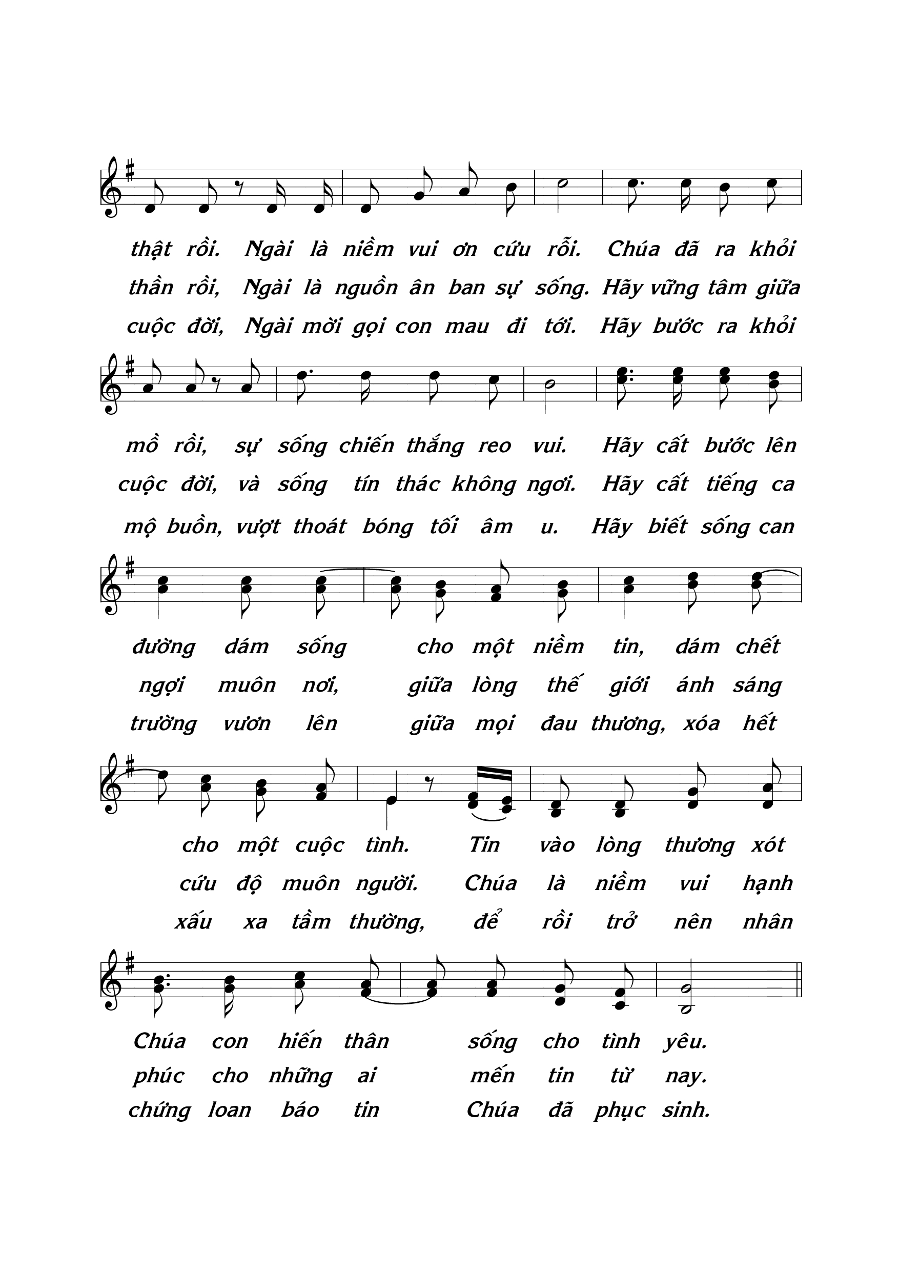 Page 2 of Sheet music PDF Tin Mừng Phục Sinh 1 - Lm. Thái Nguyên