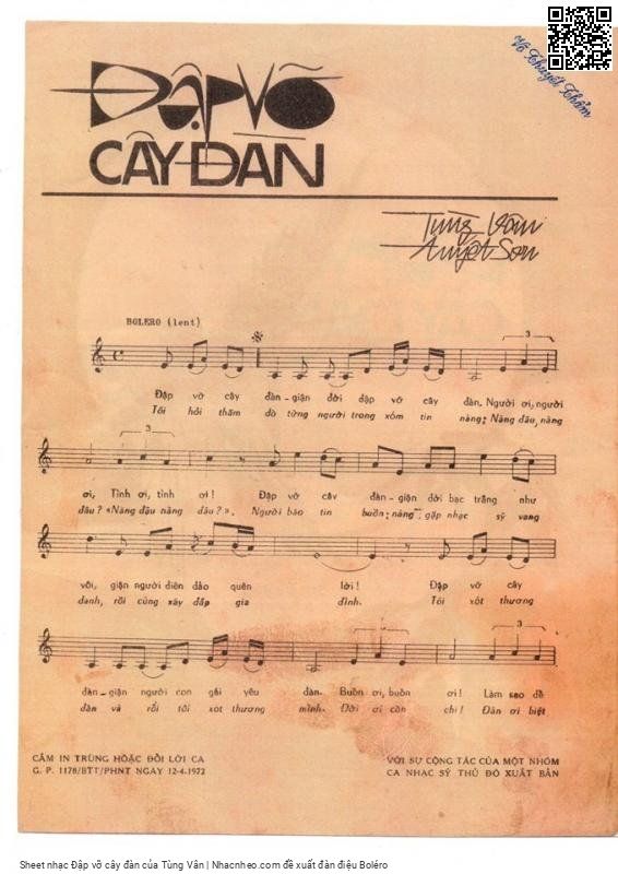 Page 2 of Sheet music PDF Đập vỡ cây đàn - Tùng Vân