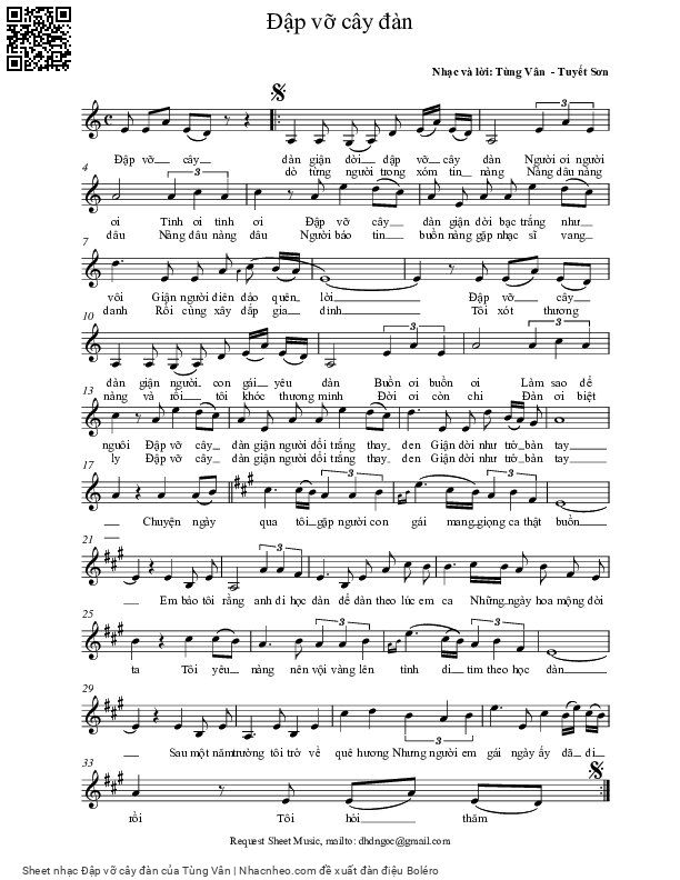 Page 5 of Sheet music PDF Đập vỡ cây đàn - Tùng Vân