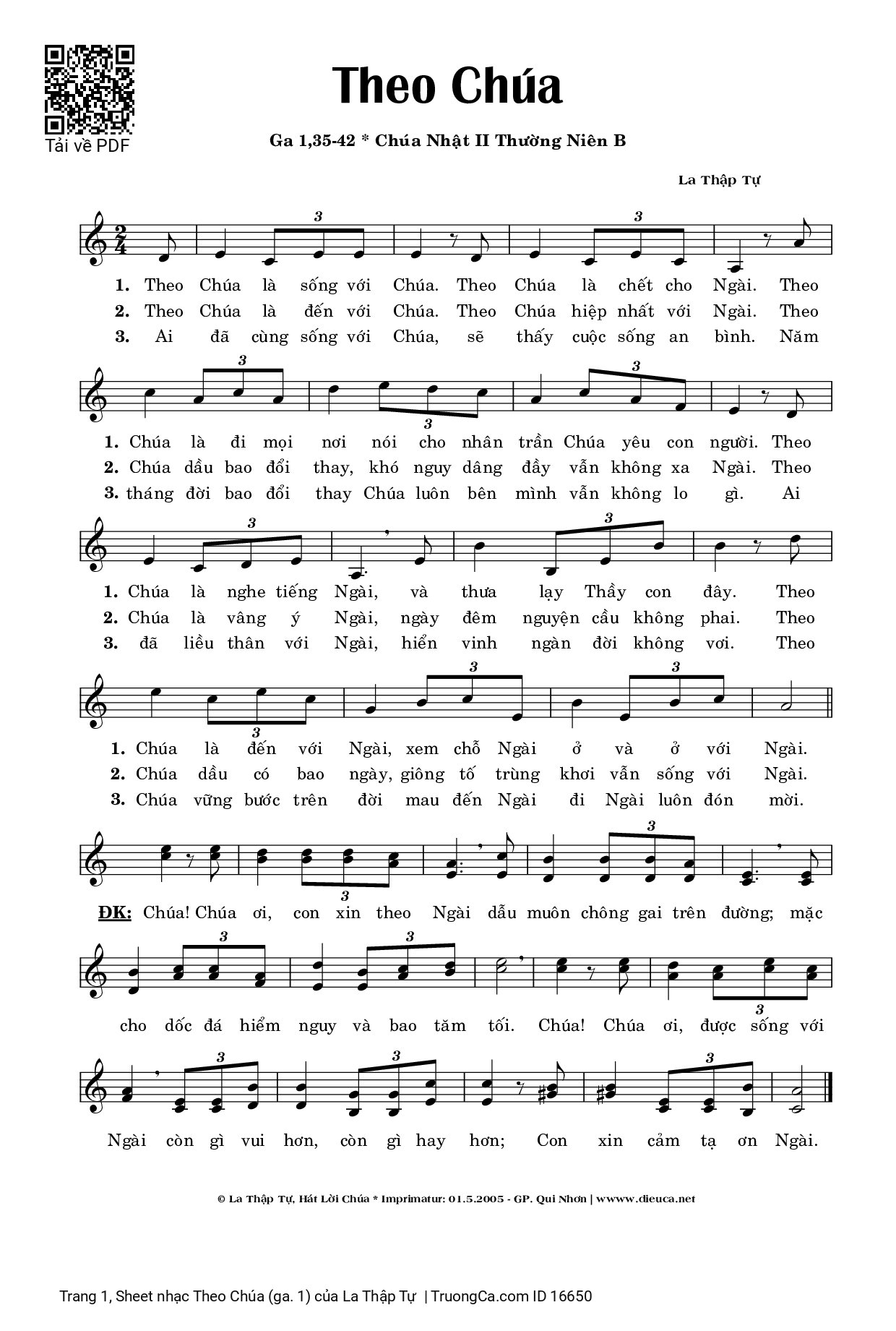 Theo Chúa là sống với Chúa Theo Chúa là chết cho Ngài, Trang 2