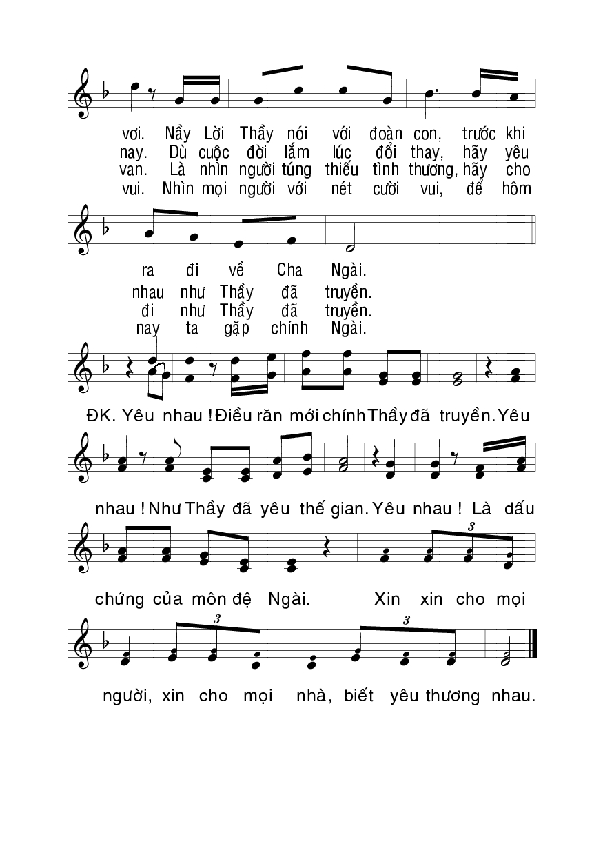 Page 2 of Sheet music PDF Giới Răn Mới - La Thập Tự