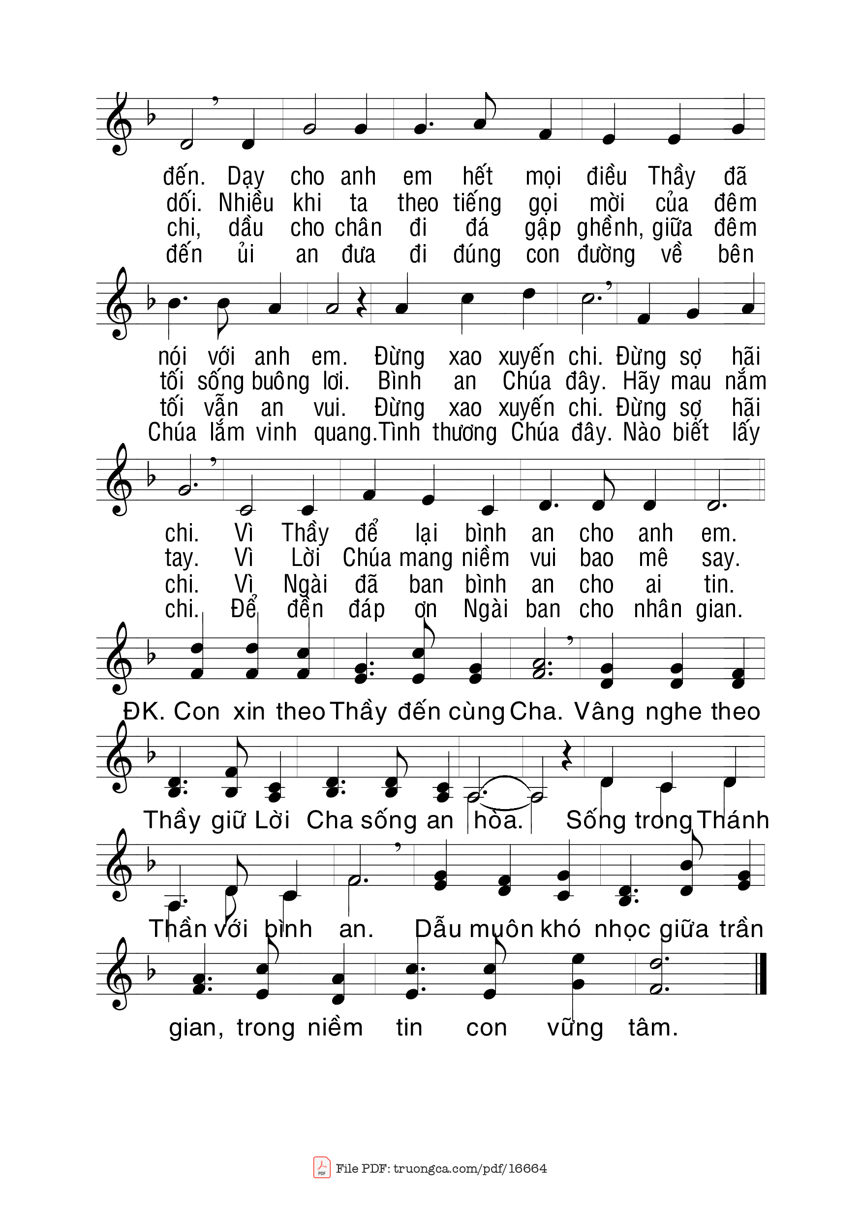 Page 2 of Sheet music PDF Ai Yêu Mến Thầy - La Thập Tự