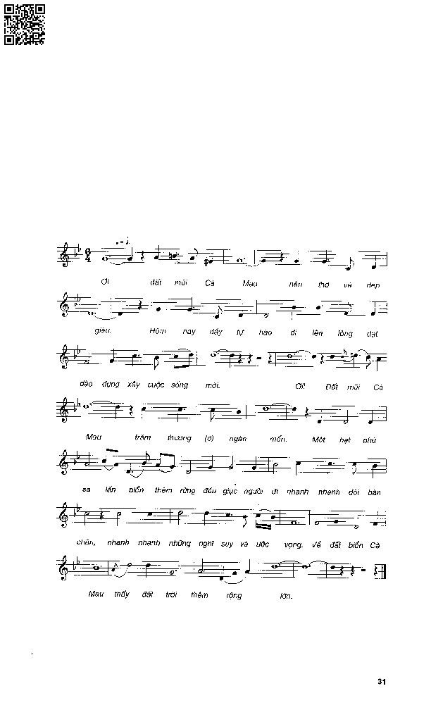 Page 4 of Sheet music PDF Đất mũi Cà Mau - Hoàng Hiệp
