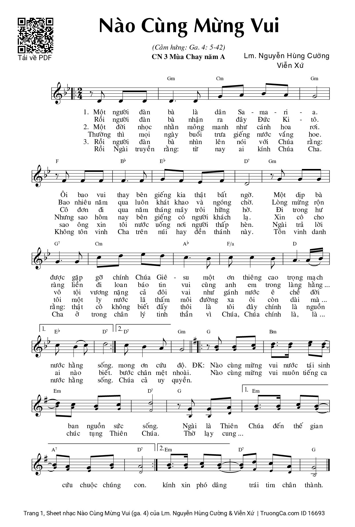 Sheet PDF of Nào Cùng Mừng Vui (ga. 4)