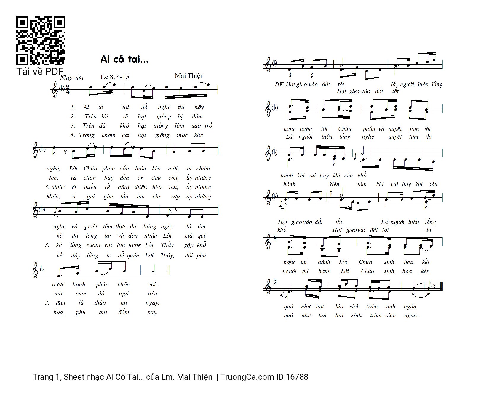 Ai Có Tai… - Lm. Mai Thiện