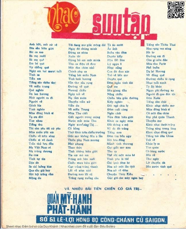 Page 4 of Sheet music PDF Đêm bơ vơ - Duy Khánh