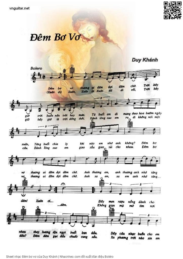 Page 5 of Sheet music PDF Đêm bơ vơ - Duy Khánh