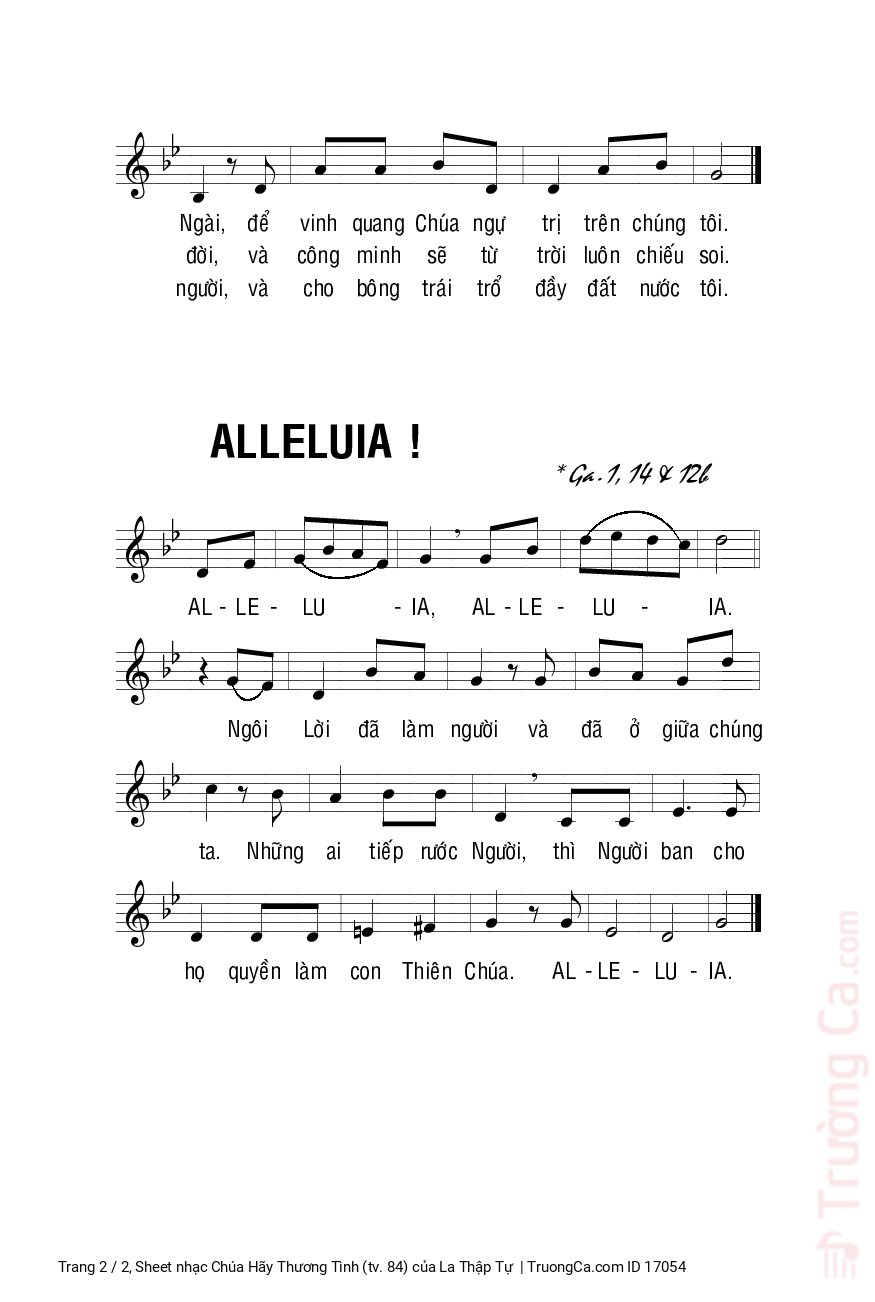 Page 2 of Sheet music PDF Chúa Hãy Thương Tình (tv. 84) - La Thập Tự