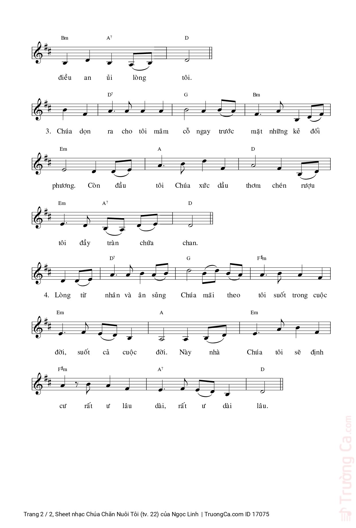 Chúa chăn nuôi tôi tôi chẳng thiếu thốn chi, Trang 3