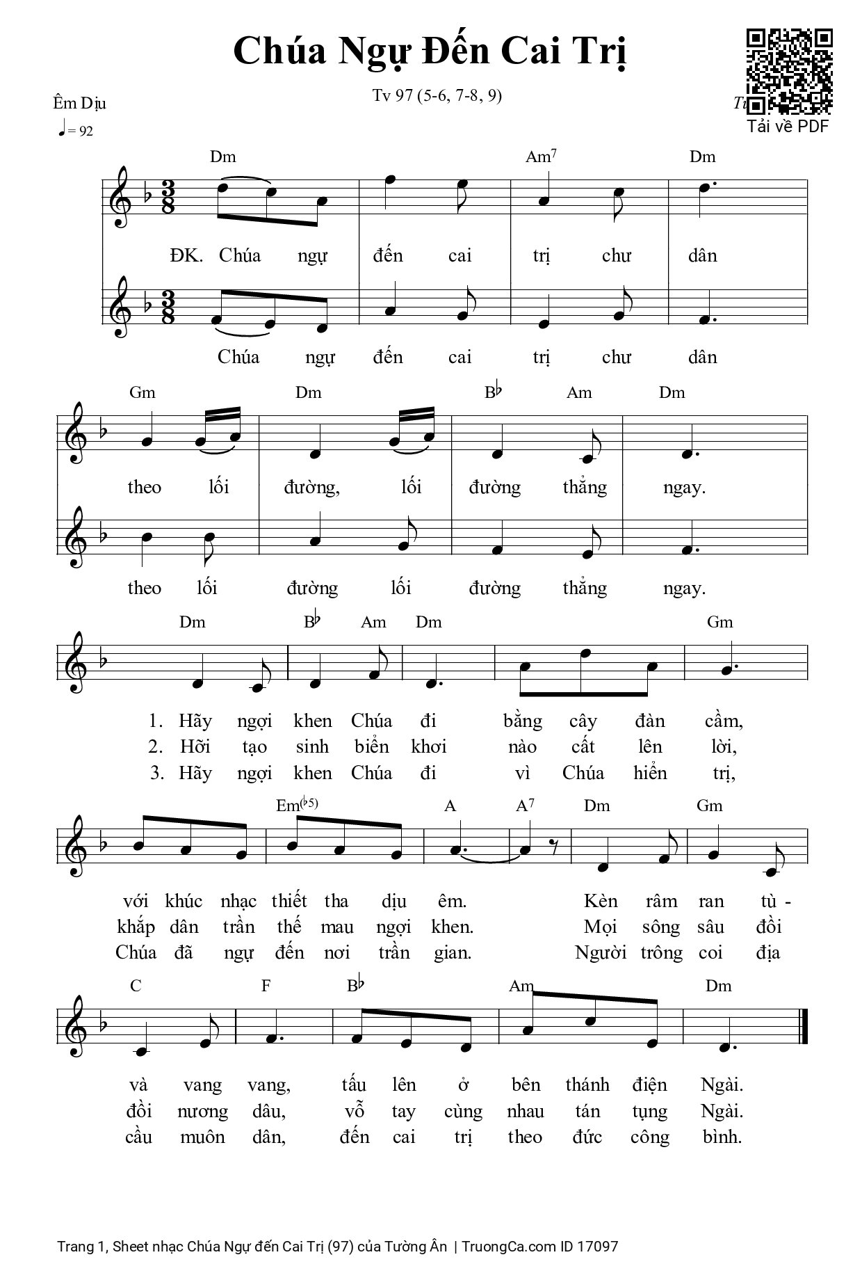 Sheet PDF of Chúa Ngự đến Cai Trị (97)