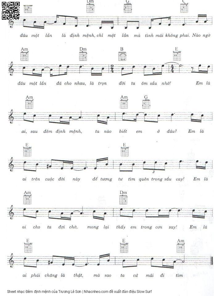 Page 2 of Sheet music PDF Đêm định mệnh - Trương Lê Sơn