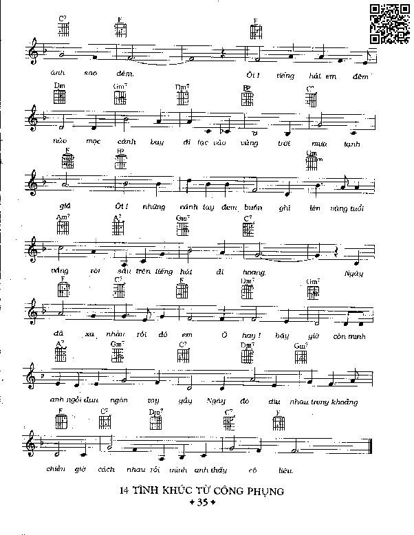 Page 2 of Sheet music PDF Đêm độc thoại - Từ Công Phụng