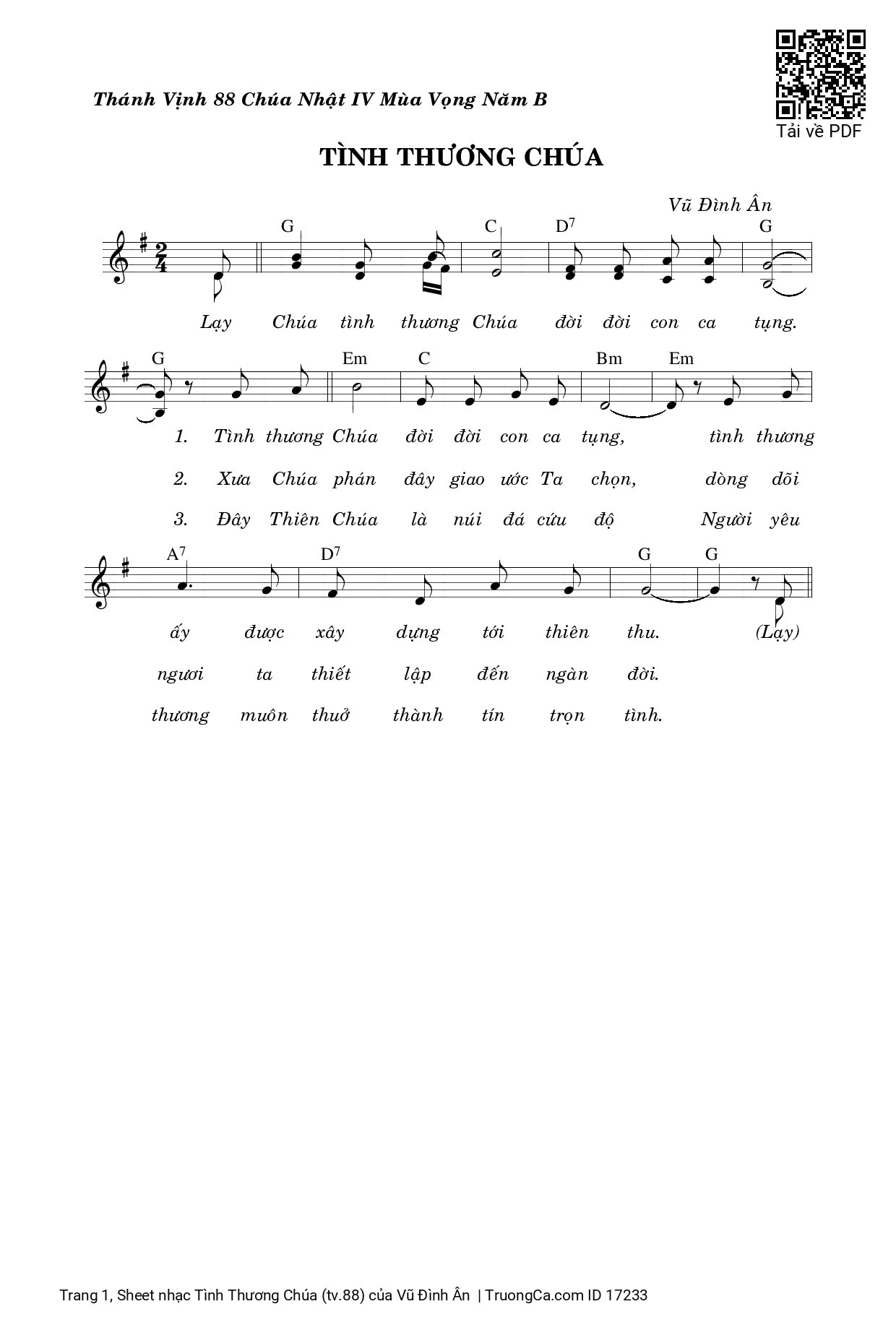 Lạy Chúa tình thương Chúa đời đời con ca tụng, Trang 5
