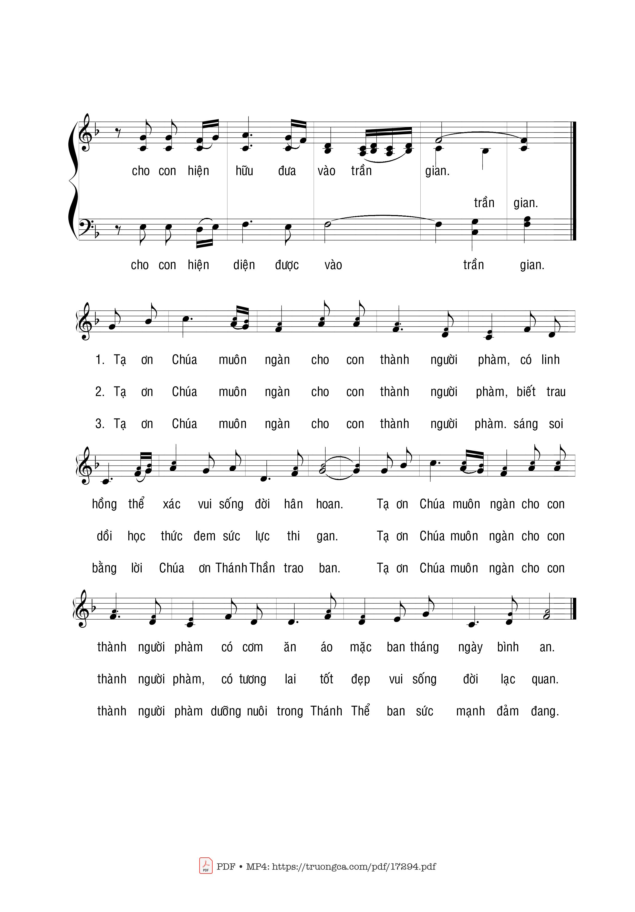 Page 2 of Sheet music PDF Ngợi Ca Tình Chúa 1 - Lm. Phạm Liên Hùng