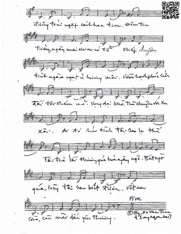 Page 2 of Sheet music PDF Đêm không ngủ - Song Ngọc