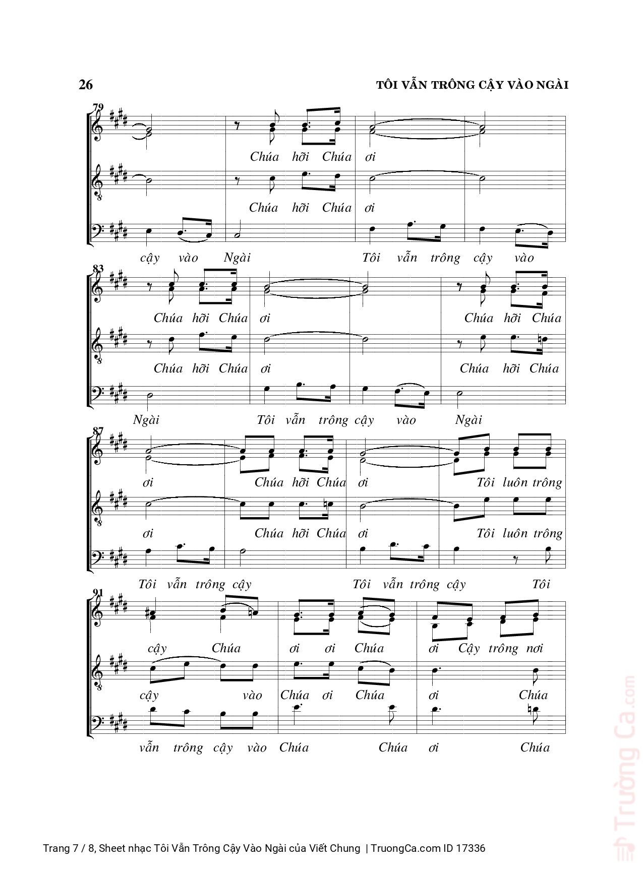 Page 7 of Sheet music PDF Tôi Vẫn Trông Cậy Vào Ngài - Viết Chung